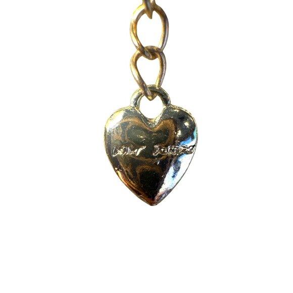 Betsey Johnson Dog Pendant Necklace Articulated Rhinestone Crystal Gold Tone - Picture 3 of 8